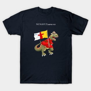 Clanosaurus Rex NUNAVUTsaurus rex NUNAVUT Canada Flag Tyrannosaurus Rex T-Shirt